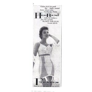 Flexees Fashion Undergarment High Round 1950s Vintage Print Ad 9 inch Tall